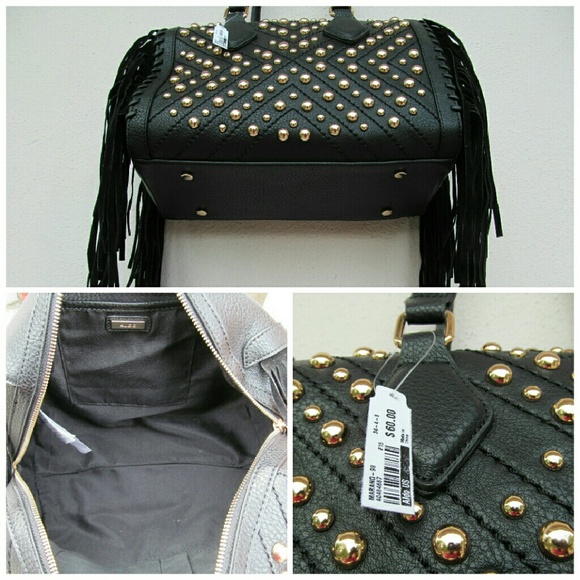 Black Aldo Studded Fringe Handbag FIRM PRICE!!!! - Picture 4 of 4