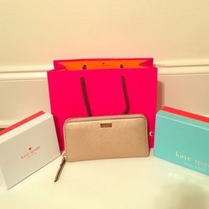 Gold Kate spade wallet