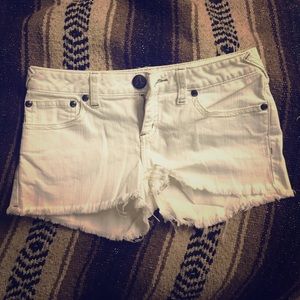 White Free People jean shorts