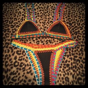 Kiini Inspired Crochet Neoprene Bikini Set