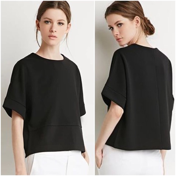 Forever 21 Tops - ⚡️ summer sale ⚡️Black dolman boxy top
