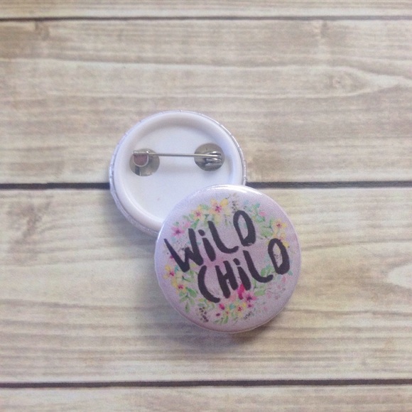 Set of 9 boho pin back buttons brooch - Picture 3 of 3