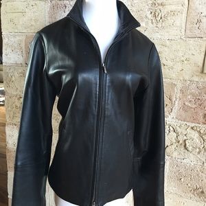 Eddie Bauer black leather jacket