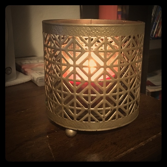 Gold candle holders