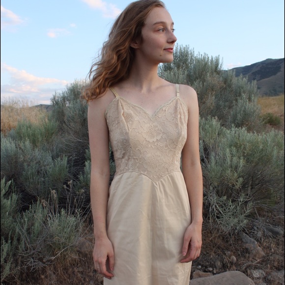 Vintage cream slip.