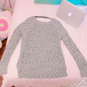 Grey See through Sweater