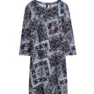 Grey multi 3/4 sleeve dress