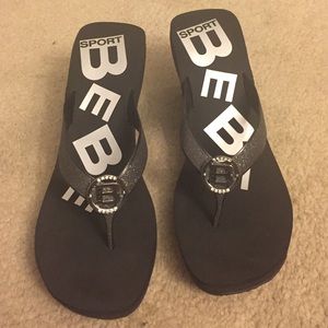 BeBe Sport Wedge Flip Flops