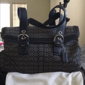 Coach Black Signature Handbag