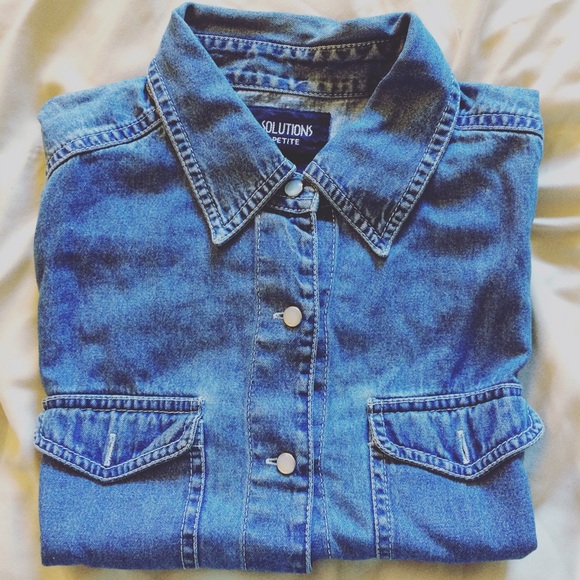Denim Short Sleeve Shirt.