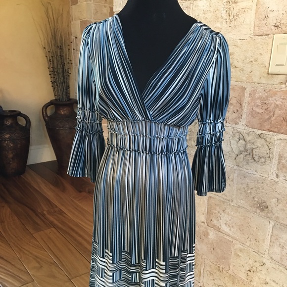 Blue geometric dress