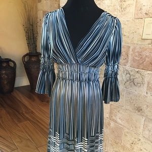 Blue geometric dress