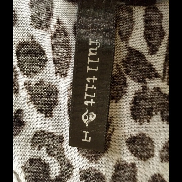Leopard print tank with black lace back size L - Picture 3 of 4