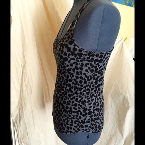 Leopard print tank with black lace back size L - Picture 4 of 4