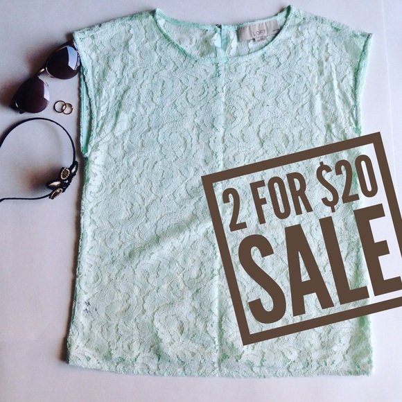 LOFT Tops - 🆕 Lacy, mint, Loft top!