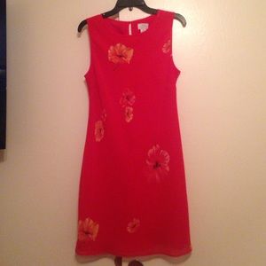 Red flower dress