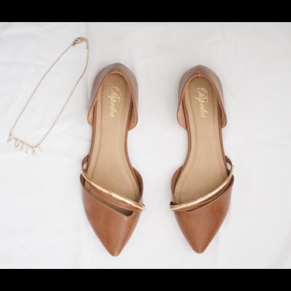 Tan & Gold Flats