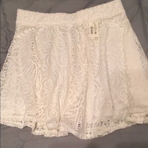 Cream lace skirt