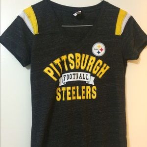 Pittsburgh Steelers female fan tshirt.