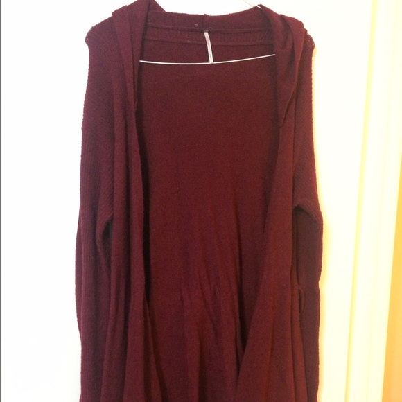 Free People hooded sweater wrap