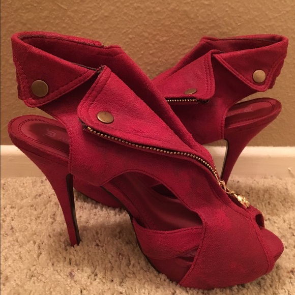 Burgundy Suede Heels
