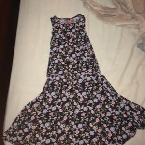 High collar floral dress