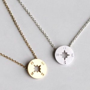 NEW- Compass Necklace in gold or silver