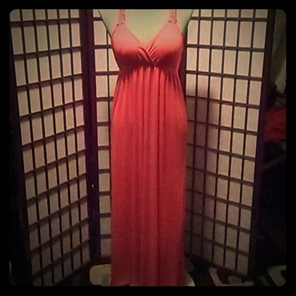 PinkRose Brand Tangerine Maxi Dress sz L
