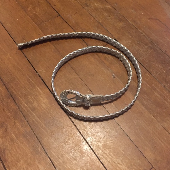 Women's silver braided belt