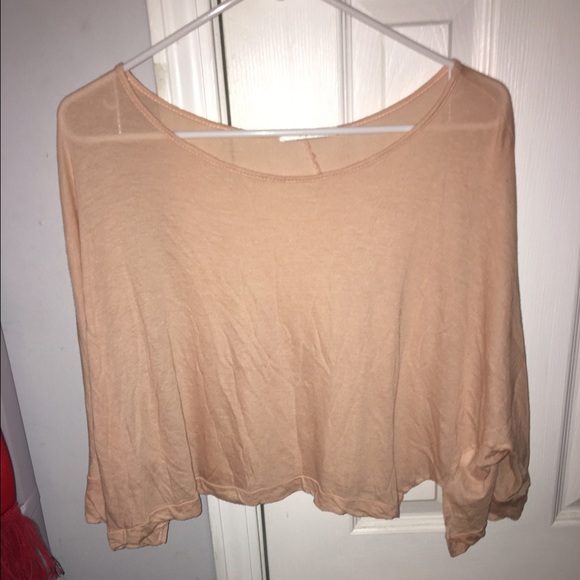 Light pink sheer crop top