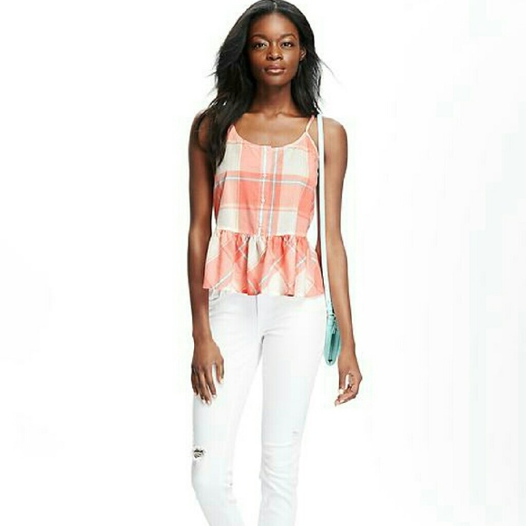 Button -Down Peplum cami