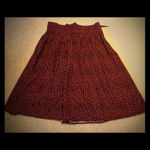 Heart print skirt.