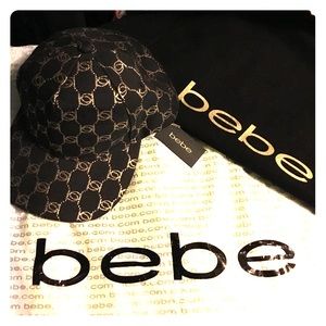 Bebe Gold & Black logo hat
