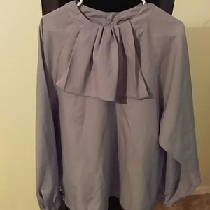 Vintage blouse in a deep lavender...size xl