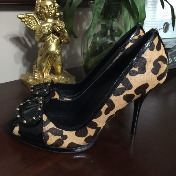 Bourne Calf Hair Leopard Stilletto Pumps size 41