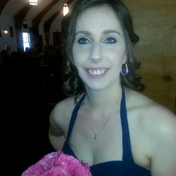 Navy blue bridesmaid dress - Picture 2 of 2