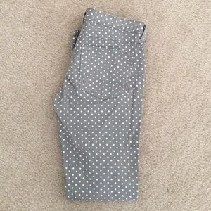 Garnet Hill straight leg jeans, polka dot