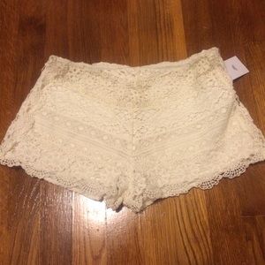 NWOT urban outfitters white lace shorts
