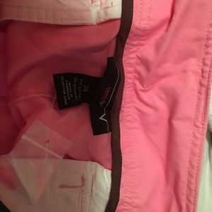 Flamingo pink colored long pants