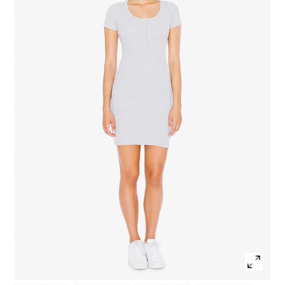 2x1 Rib Short Sleeve Henley Mini Dress