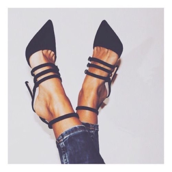 Shoe Republic LA Shoes - π£ Black Strappy Suede Heels π£ Shoe Republic LA Shoes - π£ Black Strappy Suede Heels π£