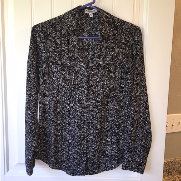 Express Portofino Shirt - Black and White