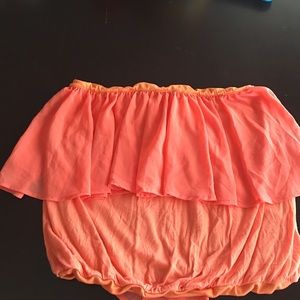 Peach tube/crop top