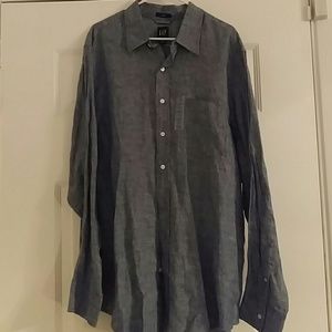 Gap Denim look linen button up