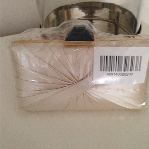 Cream Satin Clutch - Never Opened!