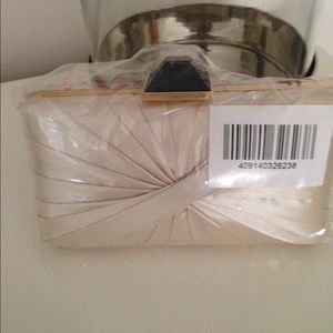 Cream Satin Clutch - Never Opened!