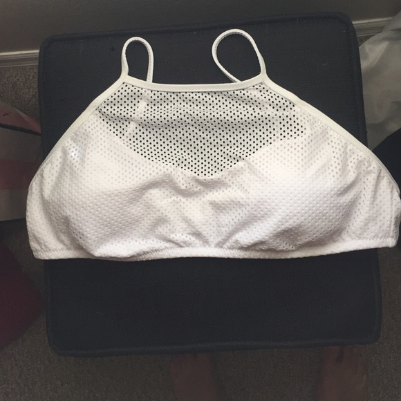 White bathing suit top