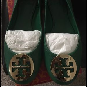 Green Tory Burch Flats
