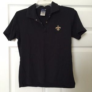 New Orleans Saints polo.