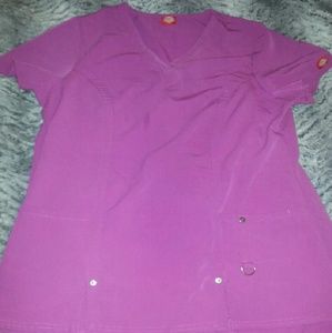 EUC Like New Medium Rasberry Matching Scrub Set
